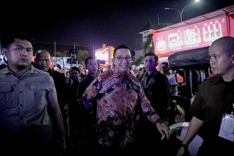 Anies Baswedan hadir di Pekan Raya Jakarta 2024 di JIExpo Kemayoran, Jakarta, Jumat (21/6/2024).
 Foto: Jamal Ramadhan/kumparan