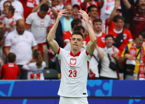 Krzysztof Piatek saat Polandia vs Austria dalam laga kedua Grup D Piala Eropa 2024 yang digelar di Olympiastadion Berlin, Jerman, Jumat (21/6) malam WIB. Foto: REUTERS/Fabrizio Bensch