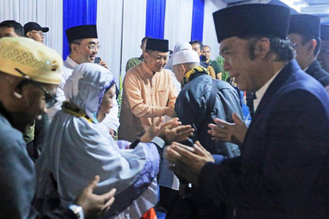 Jemaah haji kloter pertama tiba di Asrama Haji Cipondoh Foto: Dok. Humas Pemkot Tangerang