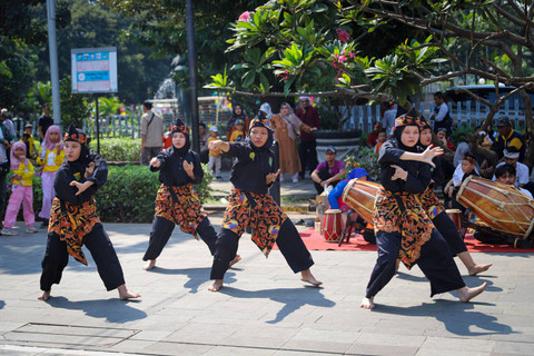 Salah satu rangkaian kegiatan di kawasan Kota Tua, Jakarta, Minggu (23/6/2024). Foto: Iqbal Firdaus/kumparan