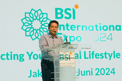 Direktur Utama BSI Hery Gunardi saat penutupan BSI International Expo 2024 di JCC Senayan Jakarta, Minggu (23/06/2024). Foto: Dok. BSI