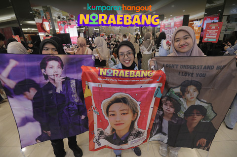 Member teman kumparan Carat ikut kumparan Hangout Noraebang. Foto: kumparan
