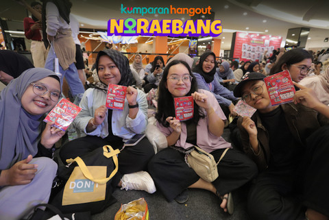 Member teman kumparan Carat ikut kumparan Hangout Noraebang. Foto: kumparan