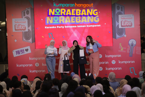 Member teman kumparan Carat ikut kumparan Hangout Noraebang. Foto: kumparan
