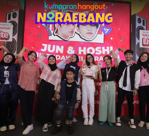 Member teman kumparan Carat ikut kumparan Hangout Noraebang. Foto: kumparan