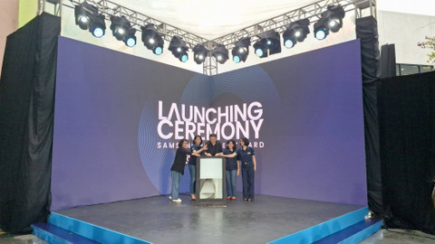 Acara peluncuran Samsung BRI Credit Card, di One Stario, Kuningan, Jakarta Selatan, Selasa (25/6).  Foto: Habib Allbi Ferdian/kumparan