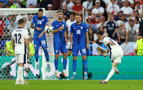 Pertandingan Grup C Piala Eropa 2024 antara Inggris vs Slovenia, Rabu (26/6) dini hari WIB. Foto: REUTERS/Lee Smith