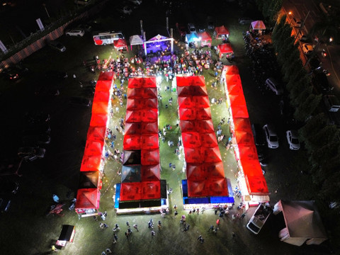 Festival kuliner Sekelik At KFest di lapangan Korpri atau lapangan Gubernur Lampung. | Foto: Muhammad Ikhwan/Lampung Geh