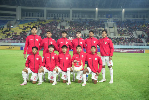 Timnas U-16 Indonesia di Piala AFF U-16 2024. Foto: PSSI