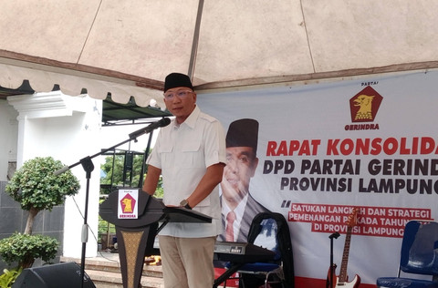 Ketua DPD Partai Gerindra Lampung, Rahmat Mirzani Djausal | Foto : Eka Febriani / Lampung Geh
