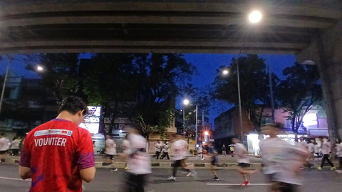 Event Ampera Tourism Run 2024 Palembang yang diikuti 3500 pelari dari 130 kabupaten di Indonesia, Minggu (30/6) Foto: ary priyanto/urban id