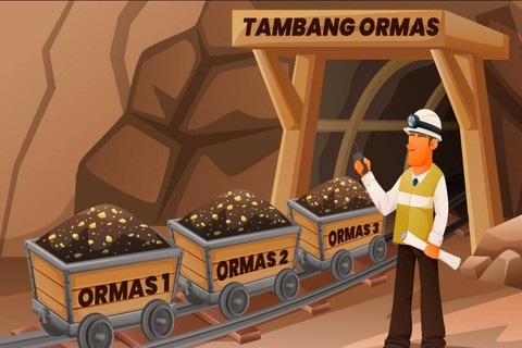 Ilustrasi Ormas Kelola Tambang (Universitas Muhammadiyah Jakarta)