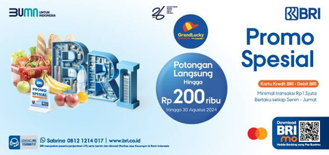 Promo spesial GrandLucky dari BRI. Foto: BRI