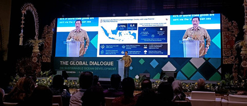 Menko Marves Luhut Binsar Pandjaitan dalam The  5th Global Dialogue on Sustainable Ocean Development di The Meru Sanur Bali, Jumat (5/7). Foto: Denita BR Matondang/kumparan