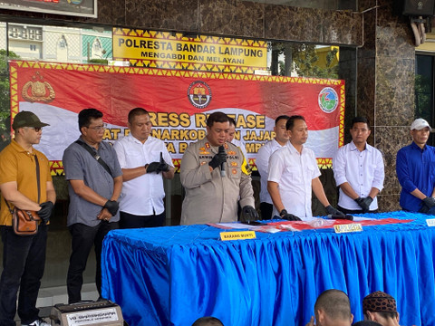 Wakapolresta Bandar Lampung, AKBP Erwin Irawan saat konferensi pers di Mapolresta Bandar Lampung. | Foto: Sinta Yuliana/Lampung Geh