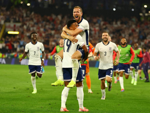 Pertandingan Semifinal Piala Eropa 2024 Belanda vs Inggris. Foto: Kai Pfaffenbach/REUTERS