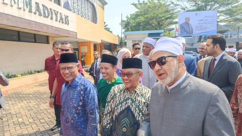 Grand Syekh Al Azhar mendatangi Kantor PP Muhammadiyah. Foto: Thomas Bosco/kumparan