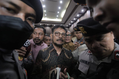 Ekspresi eks Mentan SYL usai sidang vonis di Pengadilan Tindak Pidana Korupsi, Jakarta, Kamis (11/7/2024). Foto: Jamal Ramadhan/kumparan