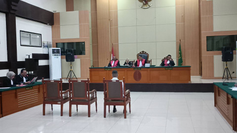 Terdakwa Yudha Arfandi hadiri sidang kasus pembunuhan Dante di PN Jakarta Timur, Kamis (11/7). Foto: Giovanni/kumparan