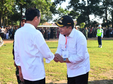 Presiden Joko Widodo saat  kunjungan kerja ke Provinsi Lampung, 12 Juli 2024. Foto: Vico/Biro Pers Sekretariat Presiden