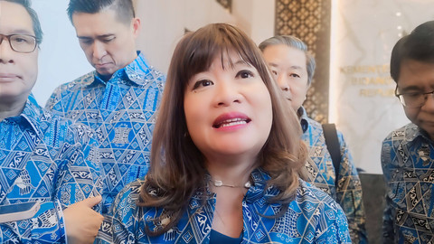 Ketua Umum Apindo Shinta Kamdani di Kantor Kemenko Perekonomian, Selasa (16/7/2024). Foto: Ave Airiza Gunanto/kumparan