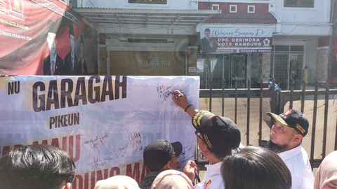 PAC Gerindra Kota Bandung yang menolak pencalonan Ridwan Dhani Wirianata sebagai Bakal Calon Wali Kota Bandung. Foto: Dok. Istimewa