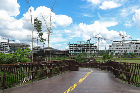 Progres pembangunan Plaza Seremoni IKN. Foto: dok. Otorita IKN