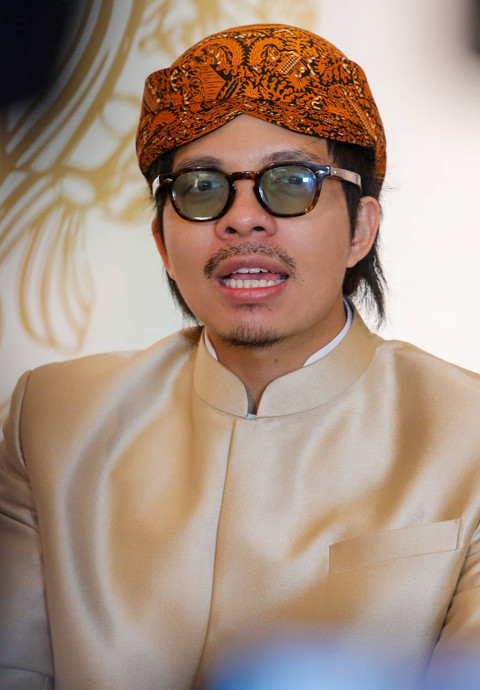Atta Halilintar, dalam akad nikah Thariq Halilintar dan Aaliyah Massaid di Hotel Raffles, Jakarta, Jumat (26/7). Foto: Agus Apriyanto