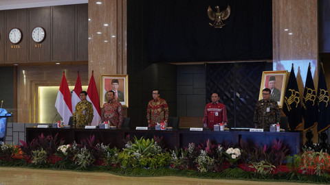 Laporan Keuangan Kemenkumham tahun 2023 di Graha Pengayoman Jakarta, Jumat (26/07/24). Foto: Dok. Kemenkumham