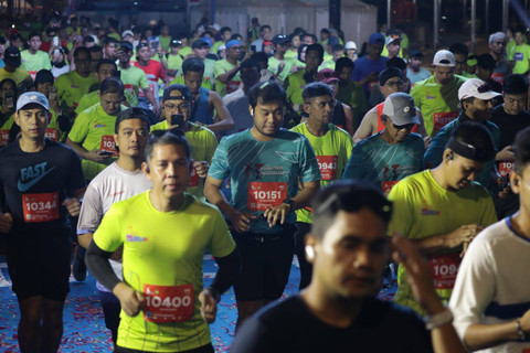Peserta lomba lari Telkom Digiland Run 2024. Foto: Aditia Noviansyah/kumparan