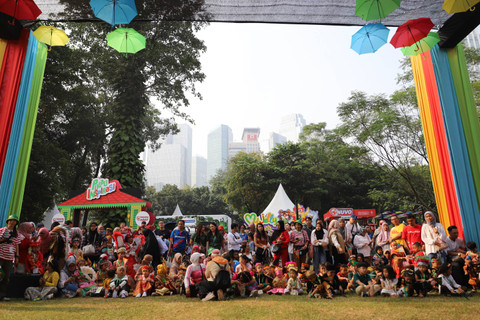 Penampilan Marching Band Gema Gita Gemilang pada hari kedua Festival Hari Anak 2024 di Taman Anggrek, Kawasan Gelora Bung Karno, Jakarta, Minggu (28/7/2024). Foto: Iqbal Firdaus/kumparan