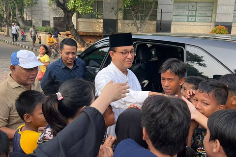 Anies Baswedan menghadiri acara tablig akbar BKMM DMI di Jakarta Islamic Center, Jakarta Utara, Minggu (28/7/2024). Foto: Haya Syahira/kumparan
