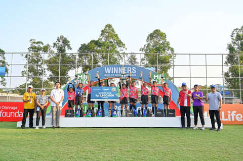 SD Negeri Tempel menjadi juara KU12 MilkLife Soccer Challenge Solo Series 1 2024. Foto: MilkLife Soccer Challenge