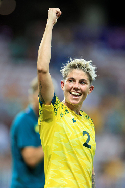 Michelle Heyman saat mengalahkan Zambia di Olimpiade 2024 Paris.  Foto: VALERY HACHE / AFP