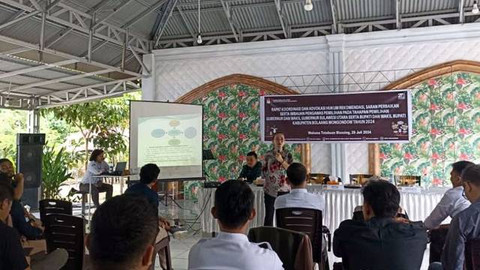 Rapat Koordinasi dan Advokasi Hukum Rekomendasi dan Saran Perbaikan serta Imbauan Pengawas Pemilihan pada Tahapan Pemilihan Gubernur dan Wakil Gubernur  serta Bupati dan Wakil Bupati Kabupaten Bolaang Mongondow Tahun 2024 yang diselenggarakan KPU Bolmong.