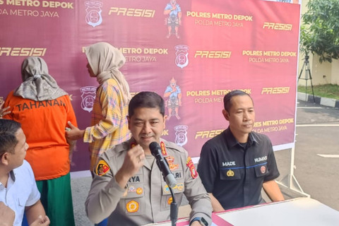 Konferensi pers penganiayaan anak di daycare Wansen School dipimpin oleh Kapolres Depok Kombes Pol Arya Perdana, Depok, Kamis (1/8/2024).  Foto: Thomas Bosco/kumparan