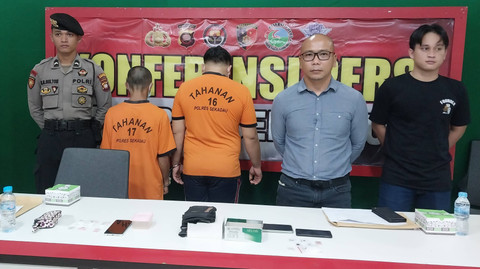 Polres Sekadau menggelar konferensi pers pengungkapan kasus narkoba. Foto: Dina Mariana/Hi!Pontianak