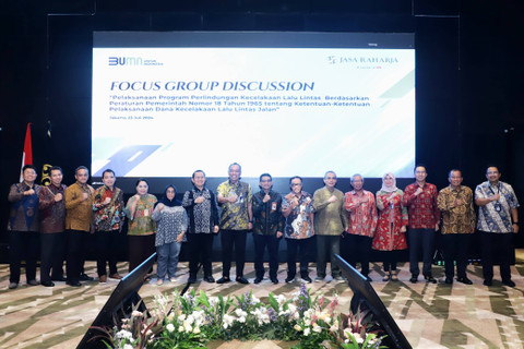 Jasa Raharja menggelar FGD bersama ahli membahas program perlindungan kecelakaan lalu lintas dalam PP No. 18 tahun 1965 di Jakarta. Foto: Dok. Jasa Raharja
