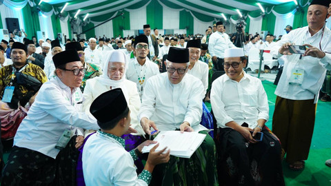 Rapat pleno V Konferwil NU ke-18 Jatim pemilihan Ketua Umum PWNU Jatim di Ponpes Tebuireng, Jombang, Sabtu (3/8/2024). Foto: dok. PWNU Jatim