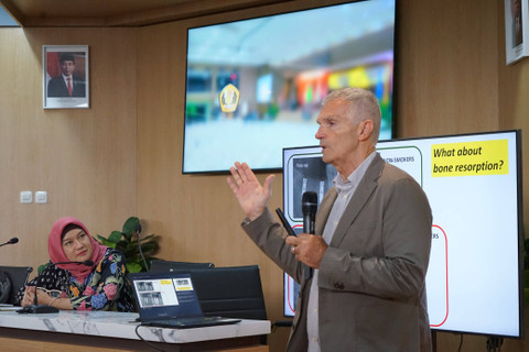 Kuliah umum dengan tema pengurangan bahaya (harm reduction) di Fakultas Kedokteran Gigi (FKG) Unpad, pada Juli lalu. Foto: Dok. Istimewa