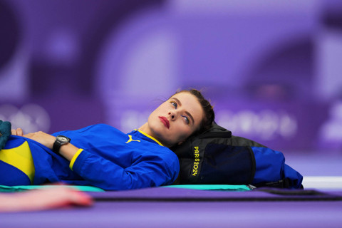Atlet lompat tinggi putri Ukraina Yaroslava Mahuchikh. Foto: Aleksandra Szmigiel/REUTERS 
