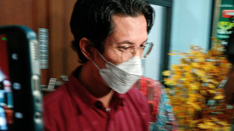 Edward Akbar tiba di Pengadilan Agama Jakarta Pusat, Rabu (7/8/2024).   Foto: Aprilandika Pratama/kumparan