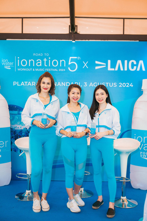 ION WATER berkolaborasi dengan LAICA koleksi sport wear bertajuk Lite Collection. Foto: ION WATER