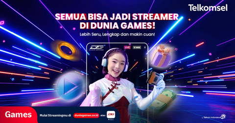 Telkomsel meluncurkan Dunia Games (DG) Livestream wadah gamer melakukan live streaming game. Foto: Dok. Telkomsel