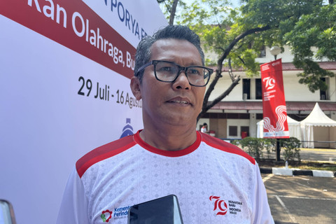 Juru Bicara Kementerian Perindustrian (Kemenperin) Febri Hendri Antoni Arif menjawab pertanyaan wartawan di Gedung Kemenperin, Sabtu (10/8/2024).  Foto: Ghinaa Rahmatika/kumparan