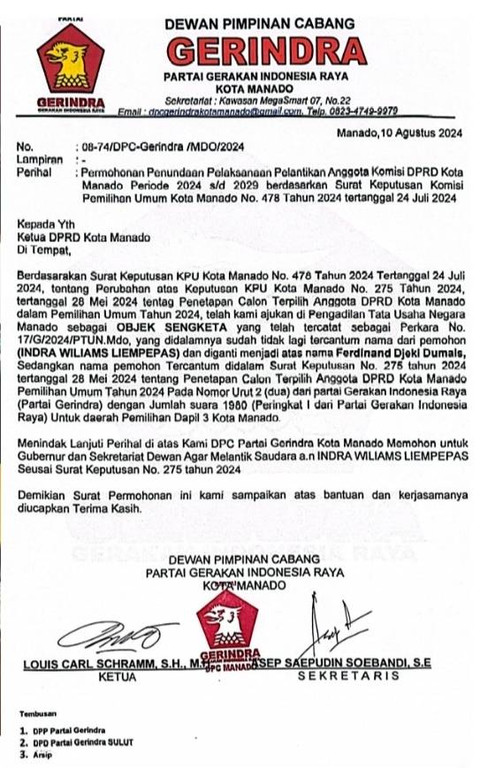 Indra Liempepas Datangi Gladi Resik Pelantikan DPRD Manado, Ini Permintaannya