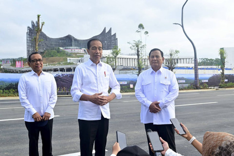 Presiden Joko Widodo dan presiden terpilih, Prabowo Subianto di IKN, Kalimantan Timur. Foto: Dok. Muchlis Jr/Biro Pers Sekretariat Presiden