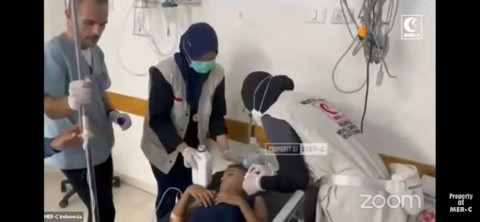 Tim MER-C Tiba di Gaza Utara, Live Report Kondisi dan Situasi Terkini dari RS Indonesia. Jakarta, Senin (12/8/2024).  Foto: YouTube/ MER-C Indonesia