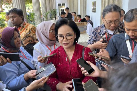 Bendahara DPD PDIP Jateng Agustina Wilujeng Pramestuti di Balai Kota Semarang. Foto: Intan Alliva/kumparan
