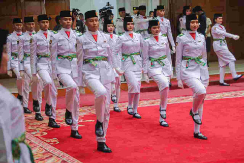 Pengukuhan Paskibraka DKI Jakarta di Balai Kota, Rabu (14/82/2024). Foto: Dok. Pemprov DKI Jakarta